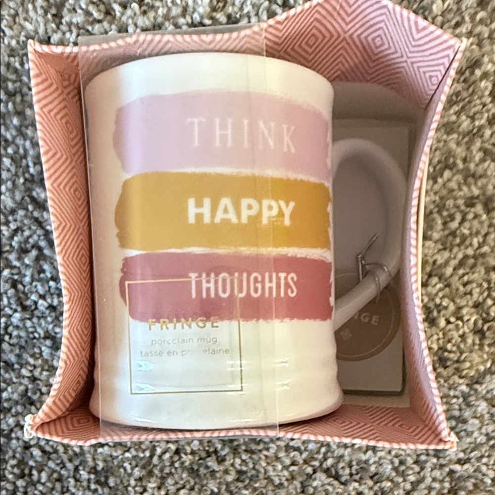 Fringe Studio Pink and Gold Porcelain Mug